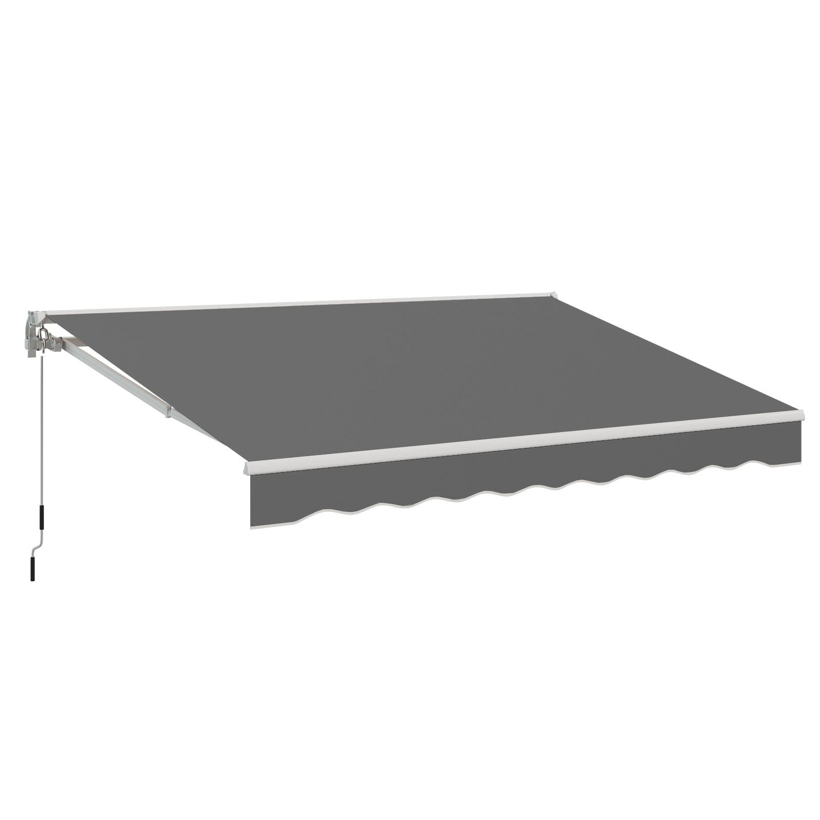 YODOLLA 10x8 retractable patio awning, grey.